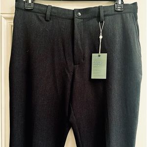 Quince Mens Comfort Stretch Traveler 5-Pocket Pant Dark Charcoal Gray 34x32